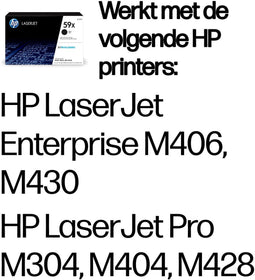 HP 59X - Toner - 10000 pagina's - Zwart