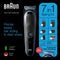Braun MGK3045 - 7-in-1 Multigroomingkit - Precisietrimmer met 13 lengtes - Zwart/Blauw