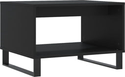 vidaXL - Salontafel - 60x50x40 - cm - bewerkt - hout - zwart