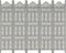 vidaXL - Kamerscherm - 5 - panelen - handgesneden - 200x165 - cm - mangohout - grijs