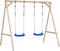 vidaXL Schommelzitjes met touw 2 st 38x16 cm polyetheen blauw