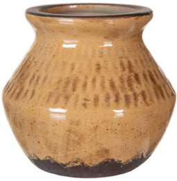 Vaas Bruin Keramisch 15,5 x 15,5 x 15 cm