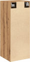 vidaXL - Wandkast - 34,5x34x90 - cm - bewerkt - hout - artisanaal - eikenkleur