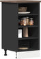 vidaXL - Onderkast - Riga - 40x44,5x81,5 - cm - bewerkt - hout - zwart