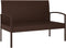 vidaXL - Tuinbank - met - kussen - 105 - cm - poly - rattan - bruin