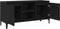 vidaXL - TV-kast - zwart - eiken - 102x35x50 - cm - bewerkt - hout