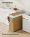 Wasmand - Grote Capaciteit 55 l - Synthetisch Rotan - Pastelgeel