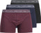 Jack&Jones 3P - Basic Heren Boxershorts - Elastische band met logo - Zwart Donkerblauw Bordeaux (3-pack)