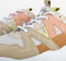 PS Poelman Year - Dames Leren Chunky Runner Sneaker - Mesh en Suéde - Beige Cognac Peach - Maat 38