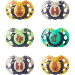 Fopspenen - TOMMEE TIPPEE - FUN - 18-36 maanden - Set van 6 - Symmetrische orthodontische vorm -...