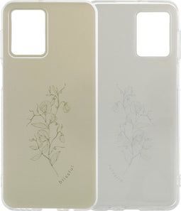 imoshion Hoesje Geschikt voor Motorola Moto G54 Hoesje Siliconen - imoshion Design hoesje - Meerkleurig / Floral Green