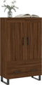 vidaXL - Hoge - kast - 69,5x31x115 - cm - bewerkt - hout - bruin - eikenkleur