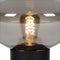 Atmooz - Tafellamp Flight - Slaapkamer / Woonkamer - Industrieel - Zwart - rookgrijs glas - Hoogte 150cm - Metaal en Glas