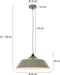 Mexlite Nove - Hanglamp - Ø 42cm - E27 - Groen - Verstelbare hoogte (25-125cm)