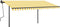 vidaXL - Luifel - automatisch - met - LED - en - windsensor - 4x3 - m - geel - en - wit