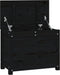 vidaXL - Opbergbox - zwart - 60x32x45,5 - cm - massief - grenenhout