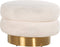 Richmond Poef Faya White Teddy / Brushed gold (White)