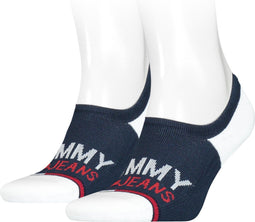TOMMY JEANS Invisible Sneakersok Unisex - 2 paar - Blauw