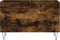 vidaXL - Platenkast - 74,5x38x48 - cm - bewerkt - hout - gerookt - eikenkleurig