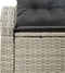 vidaXL - 2-Zits - Tuinsofa - met - Opslag - & - Kussens - Lichtgrijs - Poly - Rattan