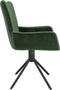 vidaXL - Eetkamerstoelen - draaibaar - 2 - st - fluweel - donkergroen