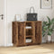 vidaXL - Dressoir - met - LED - - - Oud - Hout - 90x32x75 - cm - Gelaagd - Hout