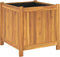 vidaXL - Plantenbak - met - voering - 50x50x50 - cm - massief - acaciahout