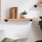 vidaXL - Wandschap - 60x20x2 - cm - behandeld - massief - eikenhout - lichtbruin