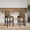 vidaXL - Barstoelen - 2 - st - massief - rubberhout - en - stof