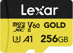 Lexar Professional GOLD - microSDXC UHS-II - 256GB 280MB/s Lezen 100MB/s Schrijven V60