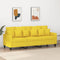 vidaXL - Driezitsbank - 180 - cm - stof - lichtgeel