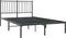 vidaXL - Bedframe - met - hoofdbord - metaal - zwart - 120x200 - cm