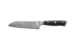 Kohersen Elegance - Santoku mes - Damascus staal 12,7 cm - Ebony hout