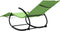 vidaXL - Ligbed - schommelend - staal - en - textileen - groen