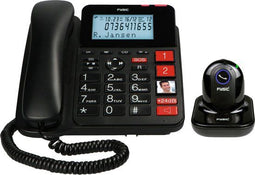Fysic FX3960 - Vaste telefoon - Antwoordapparaat Draadloze SOS paniekknop - Zwart