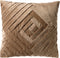 Dutch Decor PHILLY - Sierkussen velvet 45x45 cm - Cobble Stone - beige - Inclusief binnenkussen