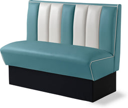 Bel Air Dinerbank Single Booth HW-120 Blauw