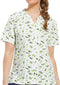 Pastunette Lemon Leaves - Dames Pyjamaset - 100% Organisch Katoen - Wit/Groen/Blauw - Maat 50