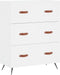vidaXL - Ladekast - 69,5x34x90 - cm - bewerkt - hout - wit