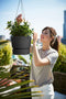 Elho Greenville Hangschaal 24 - Hangpot voor Buiten - 100% Gerecycled Plastic - Ø 23.5 x H 20.5 cm - Living black