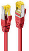 LINDY 47293 RJ45 Netwerkkabel, patchkabel CAT 6a (losse kabel CAT 7) S/FTP 1.50 m Rood Snagless 1 stuk(s)