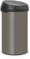 Brabantia Touch Bin - Prullenbak - 60 liter - Soft-touch opening - Platinum/Matt Black deksel