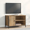 vidaXL - TV-kast - Artisan - Eiken - 80x40x50 - cm - Gelaagd - Hout - en - Staal