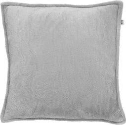 Dutch Decor CILLY - Kussenhoes fleece 45x45 cm - Micro Chip - lichtgrijs - met rits