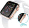 imoshion Screenprotector - Geschikt voor Apple Watch Series 7 / 8 / 9 - 45mm - Full Cover Soft Case / Beschermend Hoesje - Transparant