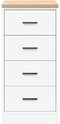 vidaXL - Garagekast - 40x51x85 - cm - massief - grenenhout - wit