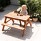 Sunny Dave Zand & Water Picknicktafel in Bruin voor kinderen - Multifunctionele Picknick tafel met 2 uitneembare kunststof bakken - FSC hout