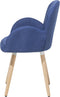 BROOKVILLE - Eetkamerstoel - Blauw - Polyester
