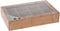 Excellent Houseware theedoos/opbergdoos - 8-vaks - bamboe hout - 32 x 20 x 6,5 cm