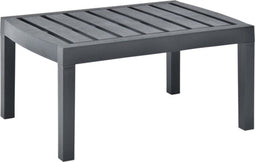 vidaXL - Tuintafel - 78x55x38 - cm - kunststof - antracietkleurig